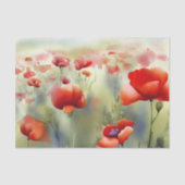 Gebied van Bloemen-Poppy (B) Waterverf Tissuepapier (Voorkant)
