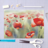 Gebied van Bloemen-Poppy (B) Waterverf Tissuepapier (Craft)