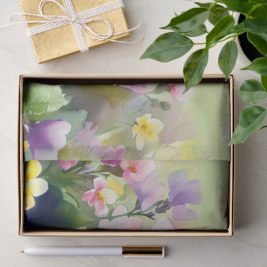 Gebied van Bloemen-Primrose (A) Waterverf Tissuepapier (Geschenk)