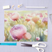 Gebied van Bloemen-Ranunculus (A) Waterverf Tissuepapier (Craft)