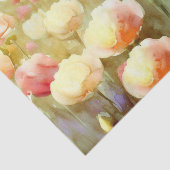 Gebied van Bloemen-Ranunculus (D) Waterverf Tissuepapier (Detail)