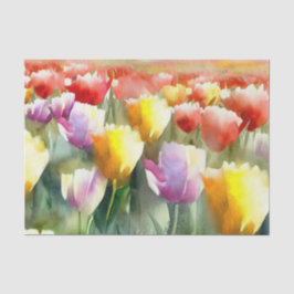 Gebied van Bloemen-Tulp (B) Waterverf Tissuepapier