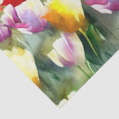 Gebied van Bloemen-Tulp (B) Waterverf Tissuepapier (Detail)