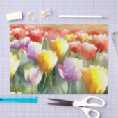 Gebied van Bloemen-Tulp (B) Waterverf Tissuepapier (Craft)