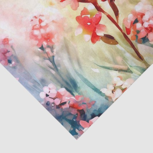 Gebied van Bloemen-Waxflower (A) Waterverf Tissuepapier (Detail)