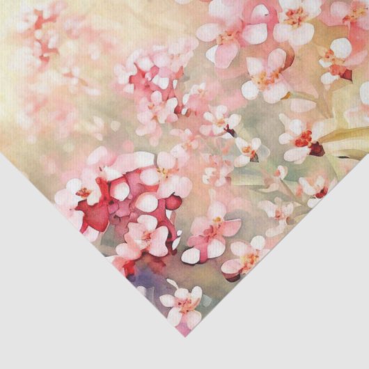 Gebied van Bloemen-Waxflower (B) Waterverf Tissuepapier (Detail)