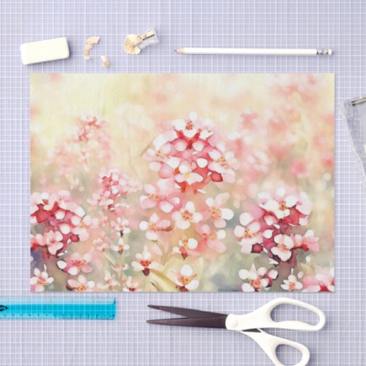 Gebied van Bloemen-Waxflower (B) Waterverf Tissuepapier (Craft)