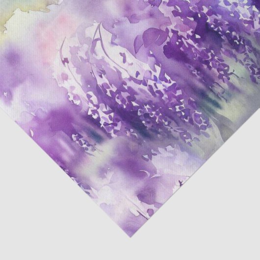 Gebied van Bloemen-Wisteria (A) Waterverf Tissuepapier (Detail)