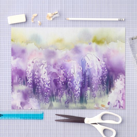 Gebied van Bloemen-Wisteria (A) Waterverf Tissuepapier (Craft)