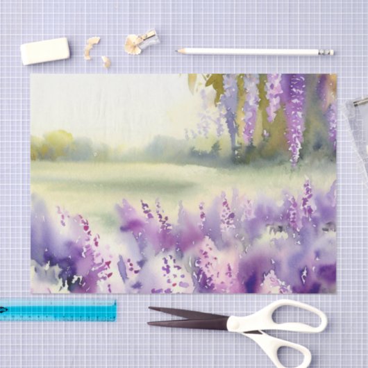 Gebied van Bloemen-Wisteria (B) Waterverf Tissuepapier (Craft)