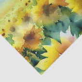 Gebied van Bloemen-Zonnebloem (C) Waterverf Tissuepapier (Detail)