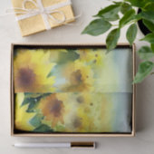 Gebied van Bloemen-Zonnebloem (C) Waterverf Tissuepapier (Geschenk)