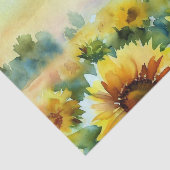 Gebied van Bloemen-Zonnebloem (D) Waterverf Tissuepapier (Detail)