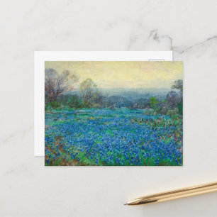 Gebied van Bluebonnets door Julian Onderdon Feestdagenkaart