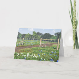 Gebied van Bluebonnets Verjaardag Kaart