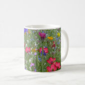 Gebied van Colorful Flowers Two-Tone Coffee Mok (Voorkant rechts)