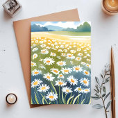 Gebied van Daisies | Bloemenweide bloemenschilderi Briefkaart