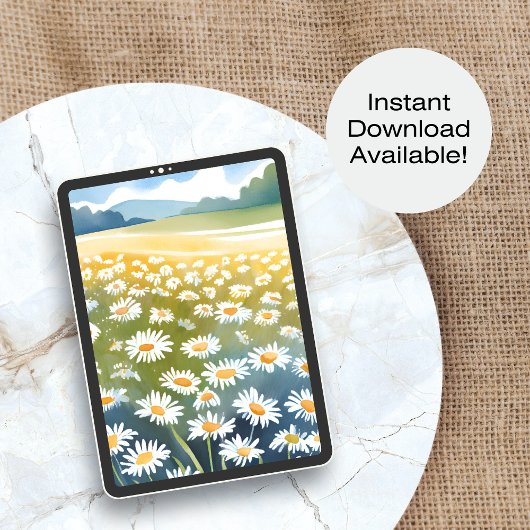 Gebied van Daisies | Bloemenweide bloemenschilderi Poster