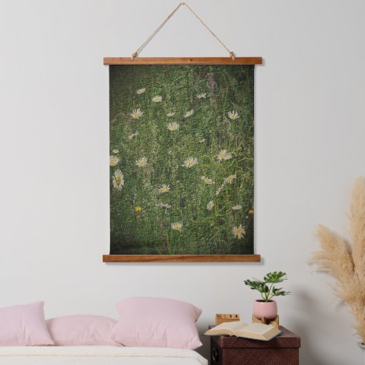 Gebied van Daisies Floral Art Hangend Wandkleed (Slaapkamer)
