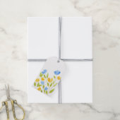 Gebied van de Gele Blauwe Bloemen Cadeaulabel (Met Touw)