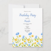 Gebied van de Gele Blauwe Bloemen Kaart (Voorkant)