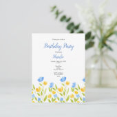 Gebied van de Gele Blauwe Bloemen Kaart (Staand voorkant)