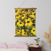 Gebied van de gele wilde bloemen hangend wandkleed (Slaapkamer)