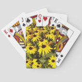 Gebied van de gele wilde bloemen pokerkaarten (Achterkant)
