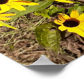 Gebied van de gele wilde bloemen poster (Hoek)