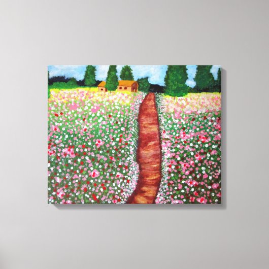 GEBIED VAN DE KANVASAFDRUKKING VAN DE STROOM CANVAS AFDRUK (Voorkant)