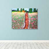 GEBIED VAN DE KANVASAFDRUKKING VAN DE STROOM CANVAS AFDRUK (Insitu (Houten vloer))