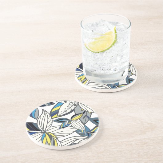 Gebied van de Kleurrijke Bloemen - kies Uw Achterg Zandsteen Onderzetter (Zijkant)