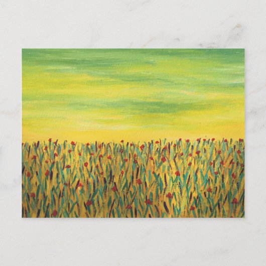 Gebied van de Rode Bloemen Briefkaart (Voorkant)