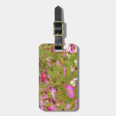 Gebied van de roze bloemen bagagelabel (Voorkant verticaal)