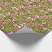 Gebied van de roze bloemen cadeaupapier (Hoek)