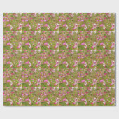 Gebied van de roze bloemen cadeaupapier (Vlak)