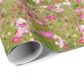 Gebied van de roze bloemen cadeaupapier (Rol Hoek)