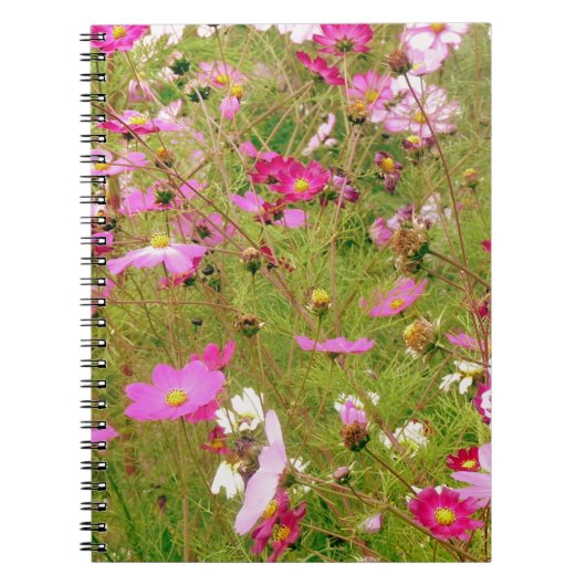 Gebied van de roze bloemen notitieboek (Voorkant)