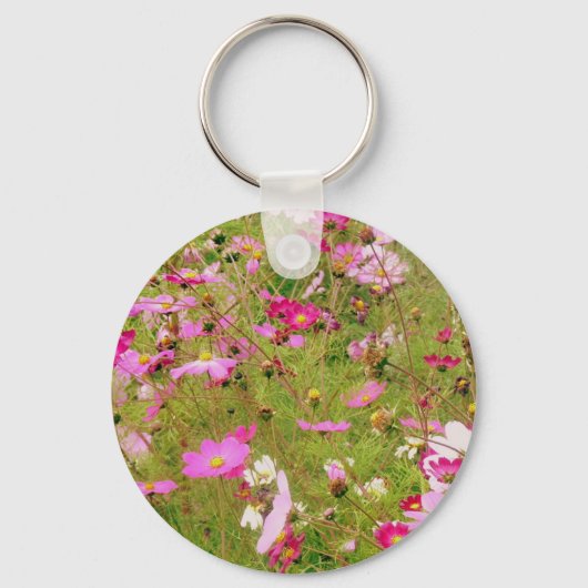 Gebied van de roze bloemen sleutelhanger (Voorkant)