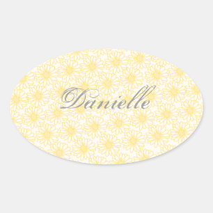 Gebied van de Stickers van de Daisies Oval, Gele B