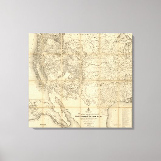 Gebied van de Verenigde Staten Canvas Afdruk (Voorkant)