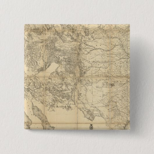 Gebied van de Verenigde Staten Vierkante Button 5,1 Cm (Voorkant)