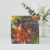 Gebied van de vogelkaart Flowers Bedankkaart (Staand voorkant)