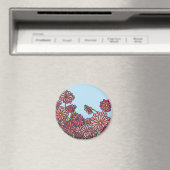 Gebied van geel Chrysanthemum bloemkurk Onderzette Magneet (Insitu (Vaatwasser))