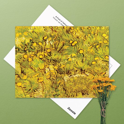 Gebied van Gele Bloemen Vincent van Gogh Briefkaart