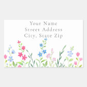 Gebied van gemengde Waterverf Wildbloemen Labels (Voorkant)
