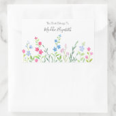 Gebied van gemengde Waterverf Wildbloemen Labels (Tas)