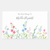 Gebied van gemengde Waterverf Wildbloemen Labels (Voorkant)
