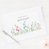 Gebied van gemengde Waterverf Wildbloemen Labels (Envelop)