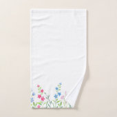 Gebied van gemengde Waterverf wilde bloemen Bad Handdoek (Handdoek)